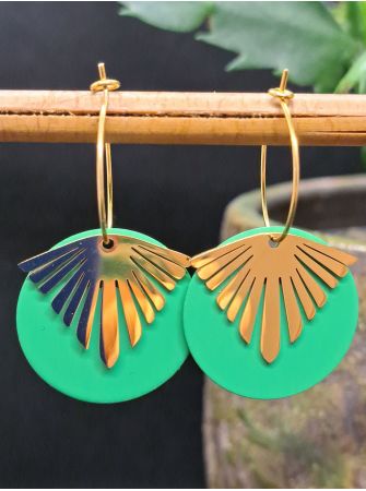 Créoles médaille verte