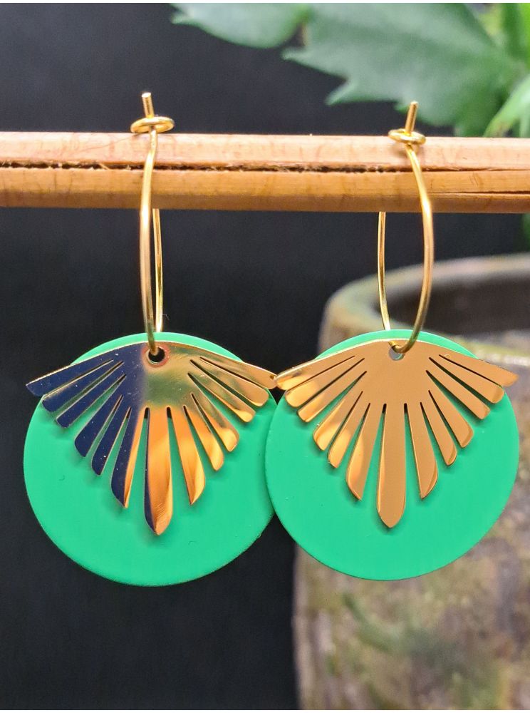 Créoles médaille verte Créoles médaille verte
