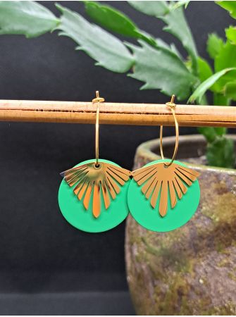 Créoles médaille verte