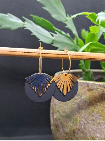 Créoles médaille noire