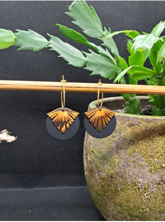 Créoles médaille noire