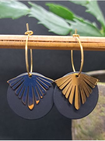 Créoles médaille noire