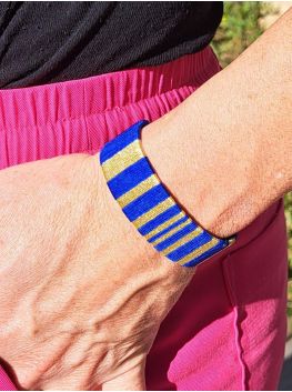 Grande manchette bleu roi