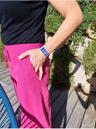 Grande manchette bleu roi