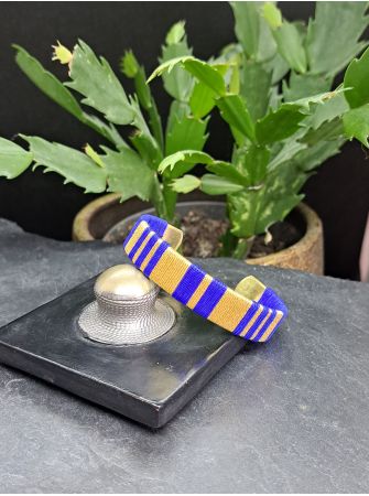 Manchette moyenne bleu roi et doré.