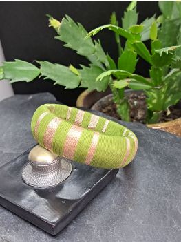 Jonc vert olive et cuivré