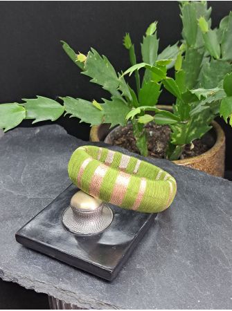 Jonc vert olive et cuivré