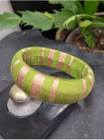 Jonc vert olive et cuivré