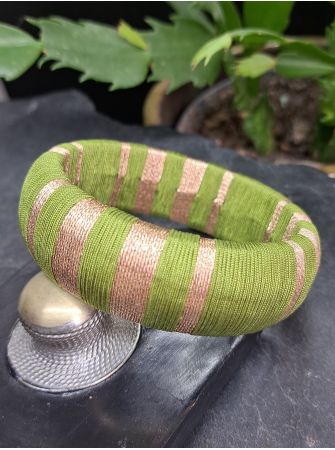 Jonc vert olive et cuivré