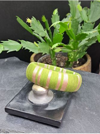 Jonc vert olive et cuivré