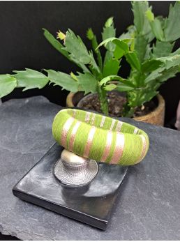 Jonc vert olive et cuivré