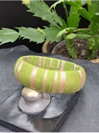 Jonc vert olive et cuivré