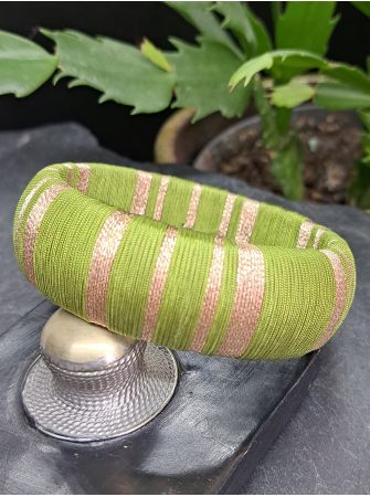 Jonc vert olive et cuivré