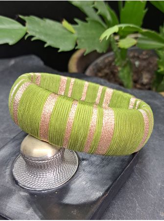 Jonc vert olive et cuivré