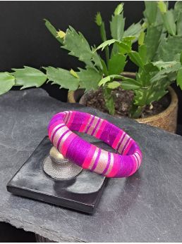 Jonc XL violet, rose et mauve métallisé