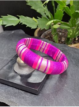 Jonc XL violet, rose et mauve métallisé
