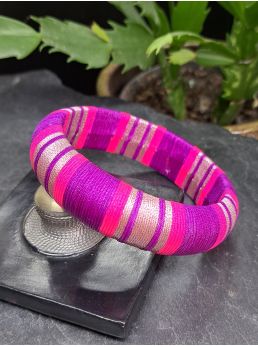 Jonc XL violet, rose et mauve métallisé