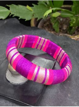 Jonc XL violet, rose et mauve métallisé