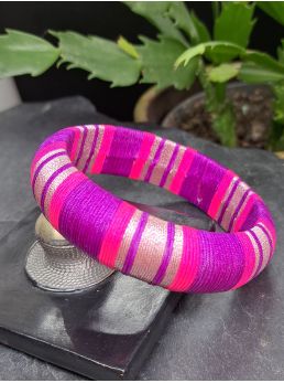 Jonc XL violet, rose et mauve métallisé