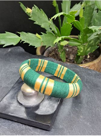 Jonc XL vert sapin et doré