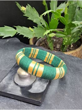 Jonc XL vert sapin et doré