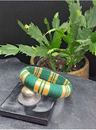 Jonc XL vert sapin et doré