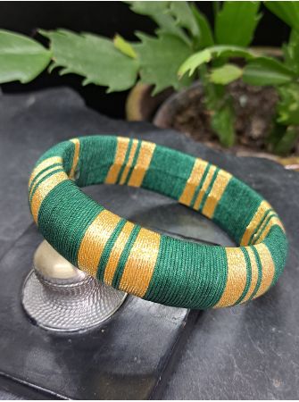 Jonc XL vert sapin et doré