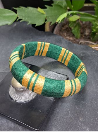 Jonc XL vert sapin et doré