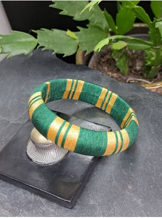 Jonc XL vert sapin et doré