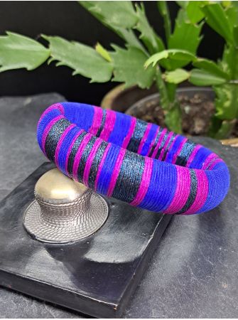 Jonc XL bleu roi, violet et métallisé bleu/noir.