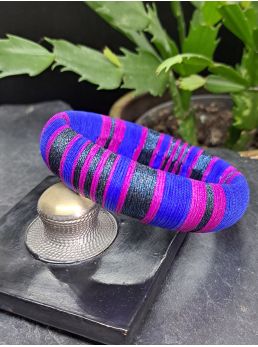 Jonc XL bleu roi, violet et métallisé bleu/noir.