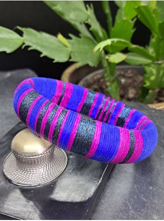 Jonc XL bleu roi, violet et métallisé bleu/noir.