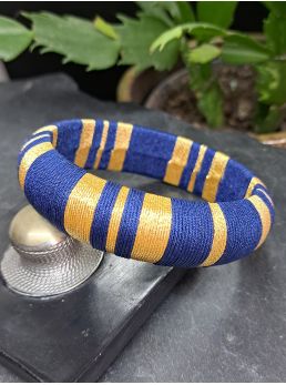 Jonc XL bleu nuit et doré