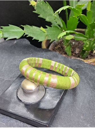 Jonc vert olive et cuivré