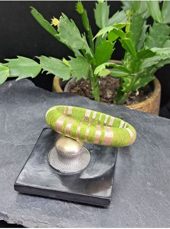 Jonc vert olive et cuivré