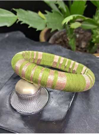 Jonc vert olive et cuivré