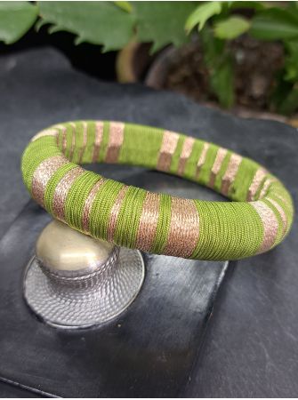 Jonc vert olive et cuivré