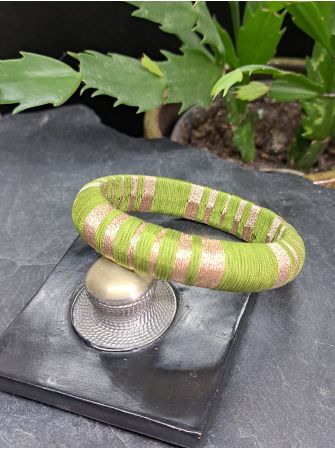 Jonc vert olive et cuivré