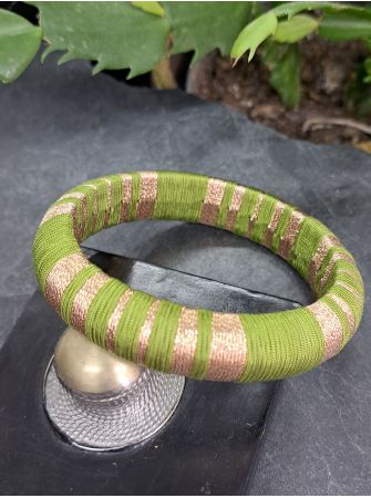 Jonc vert olive et cuivré