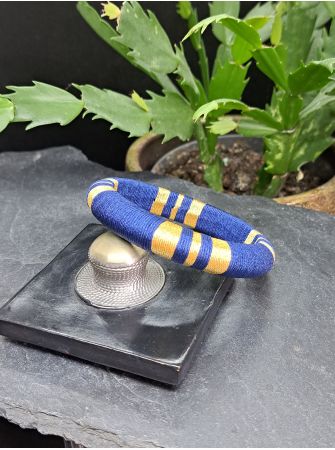 Jonc bleu nuit et doré