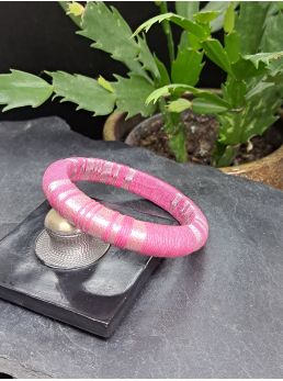 Jonc rose pale et mauve métallisé