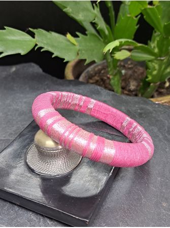 Jonc rose pale et mauve métallisé