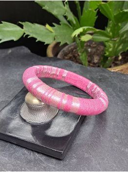 Jonc rose pale et mauve métallisé