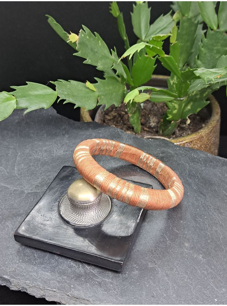 Jonc marron et cuivré Jonc marron et cuivré