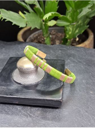 Petite manchette vert et cuivré