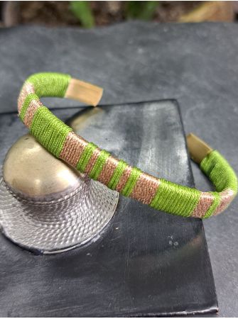 Petite manchette vert et cuivré