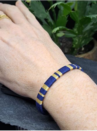 Petite manchette bleu nuit et doré