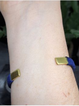 Petite manchette bleu nuit et doré