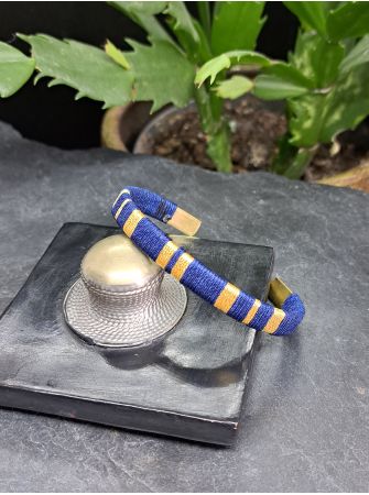 Petite manchette bleu nuit et doré