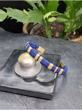 Petite manchette bleu nuit et doré